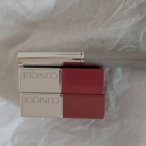 Clinique Lipsticks 3 Brand New Black Honey Bare Pop plum pop